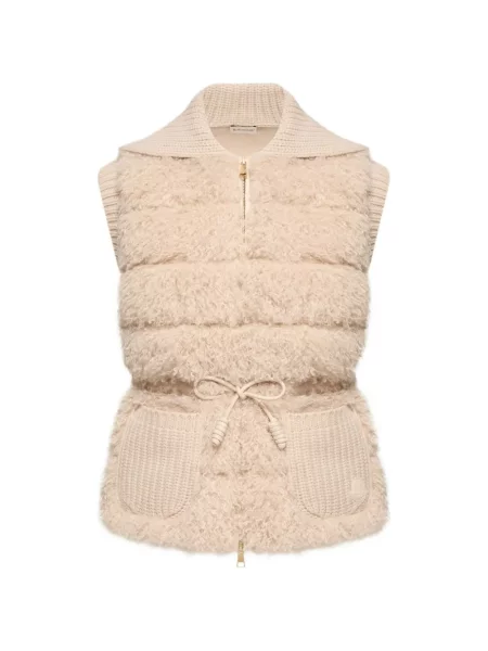 Matlasat vestă Moncler din piele de oaie