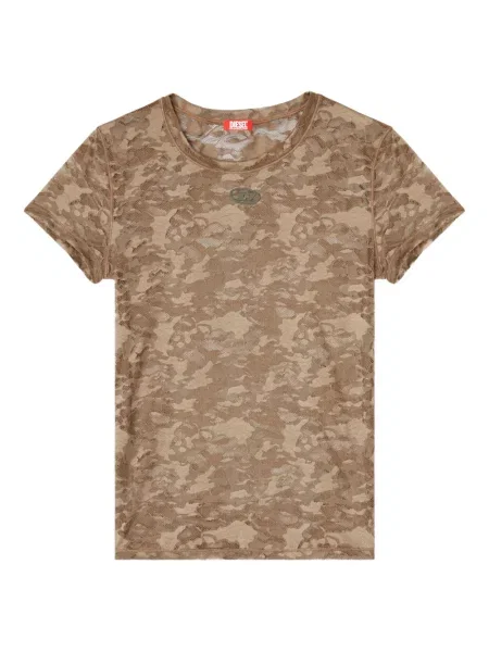 Koszulka Diesel z nadrukiem w kamuflażu