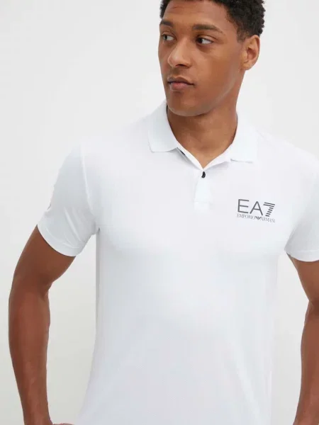 Športna polo majica Emporio Armani bela
