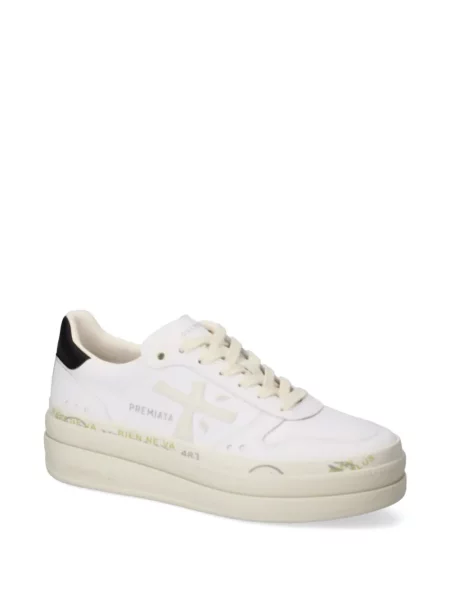 Sneakerși Premiata cu platformă alb