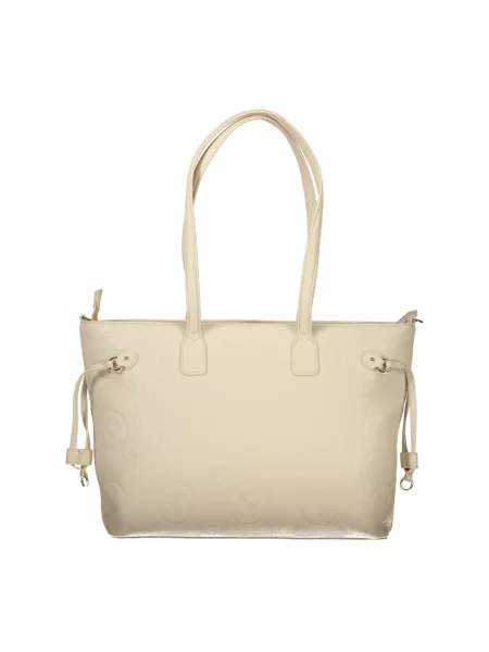Torba shopper z regulowanym paskiem na ramię model ‘SAMBA’ Valentino By Mario Valentino beżowa