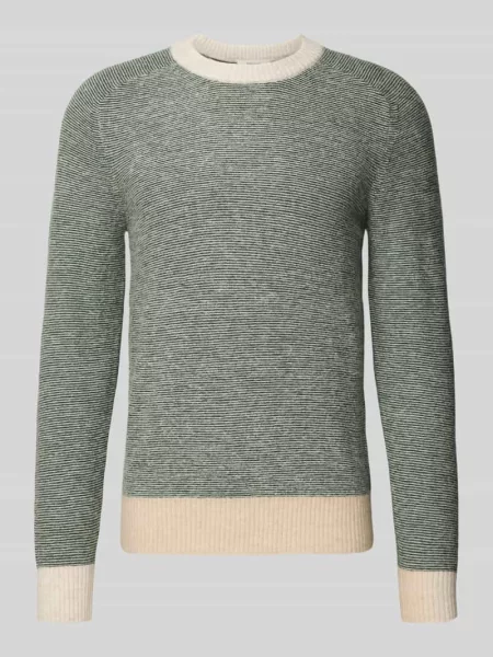 Sweter o kroju regular fit z dzianiny z mieszanki wełny z alpaki i wełny model ‘RAI’ Selected Homme