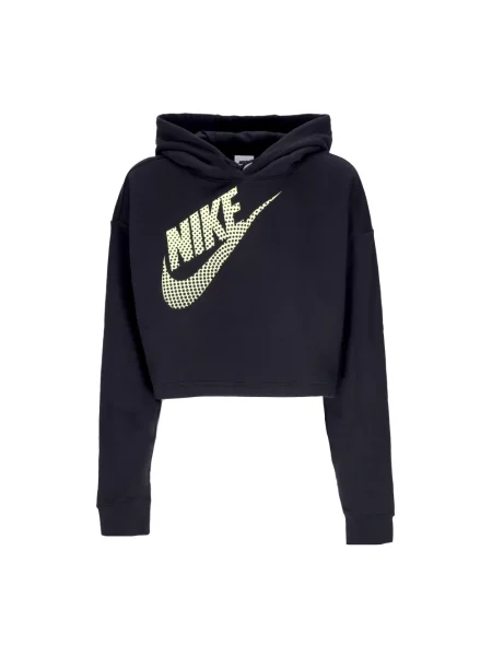 Bluza z kapturem Nike polarowa o skróconej długości czarna