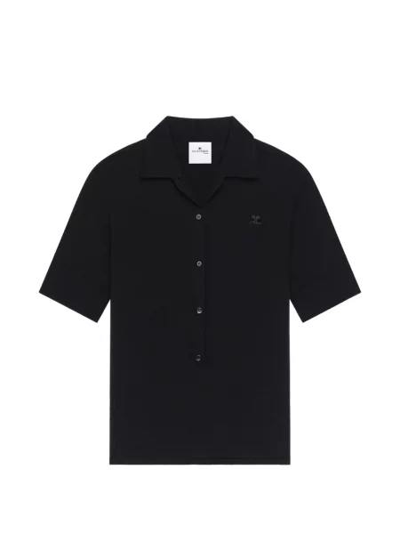 Top Courreges de lână negru
