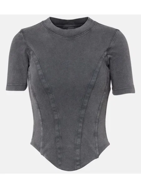 Tricou Balenciaga din jerseu negru
