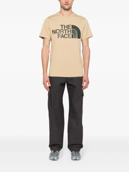 Raštuotas marškinėliai The North Face ruda