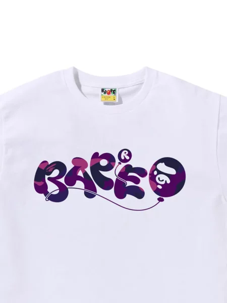 Tricou A Bathing Ape® cu imagine alb