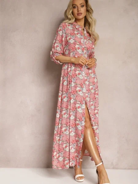 Rochie Cămașă Castorius Roz-Roșu roșu