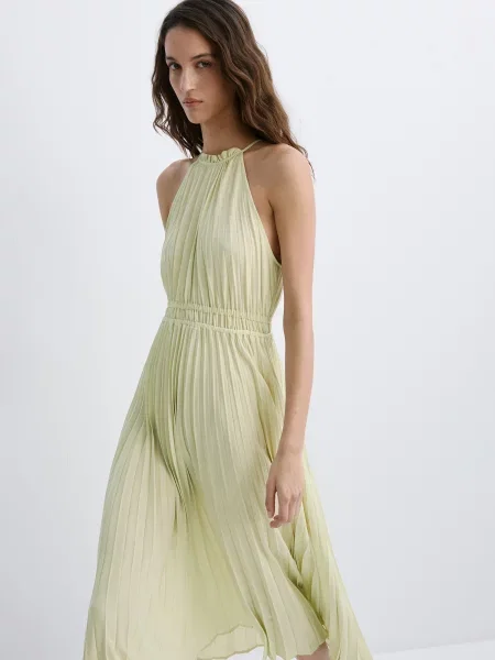 MANGO Rochie de cocktail Bow pastel verde