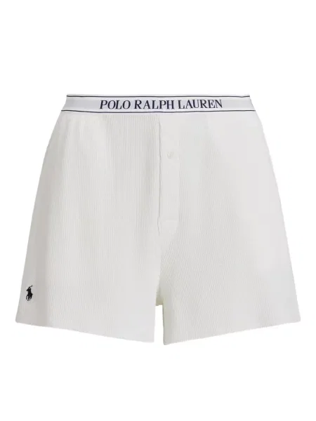 Briaunotas pusiau užtrauktukas zomšinės bokseriai Polo Ralph Lauren balta