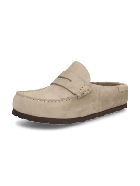 Semišové pantofle Birkenstock béžové