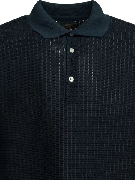 Scurt tricou polo Beams Plus tricotate albastru