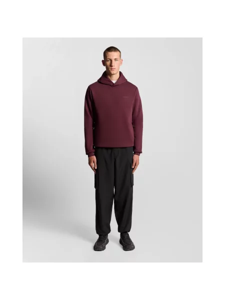 Bluza z kapturem Lyle & Scott z logo czerwona