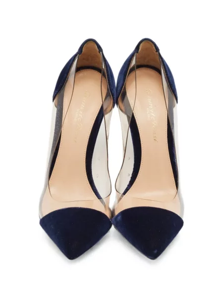 Pantofi cu toc Gianvito Rossi de catifea alb