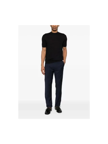 Dzianinowy sweter Emporio Armani niebieski