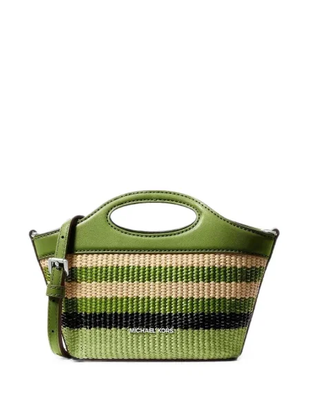 Geanta crossbody Michael Kors cu dungi verde