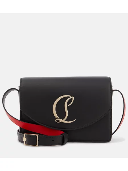 Geanta de piele Christian Louboutin din piele mini negru