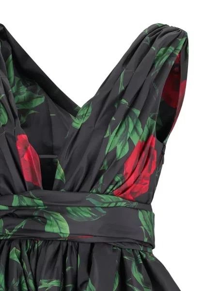 Tafta rochie mini Blumarine cu imagine negru