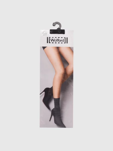Атласные носки Wolford черные