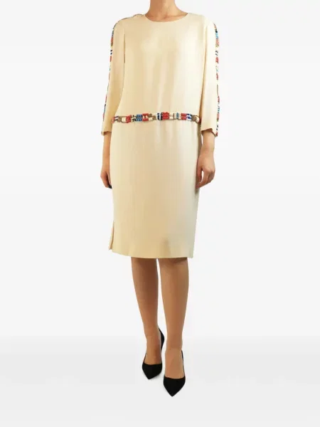 Selyem gyöngyös midi ruha Tory Burch