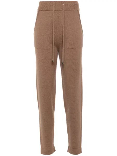 Pantaloni Max Mara tricotate maro
