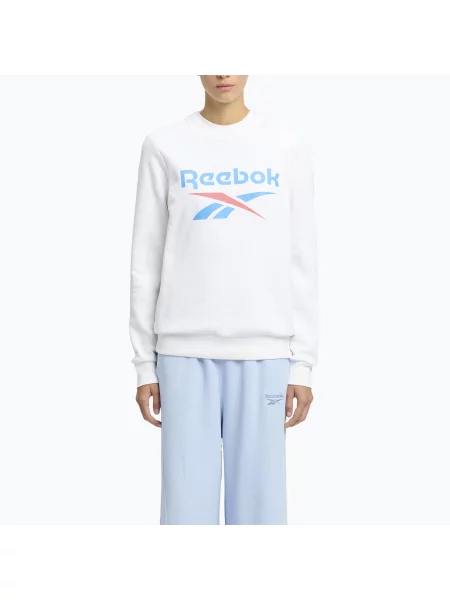 Mikina Reebok Identity Big Logo Fleece Crew white/coral/blue bílá