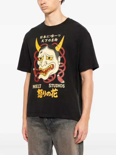 Grafic tricou Melt cu imagine negru