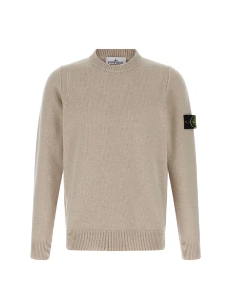 Sweter Stone Island z kamieniami z kołnierzem beżowy