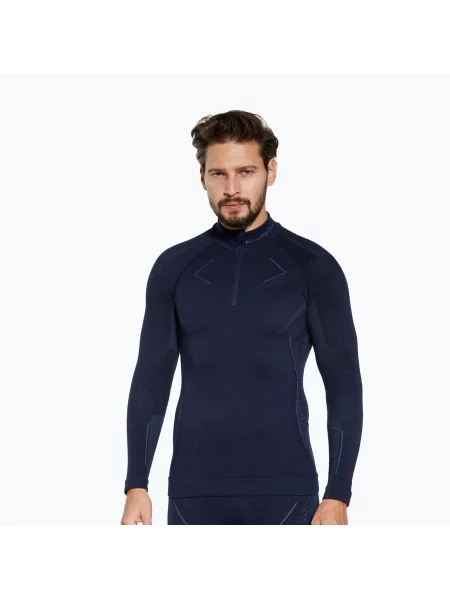Термокофта Brubeck Extreme Merino Zip navy blue синя