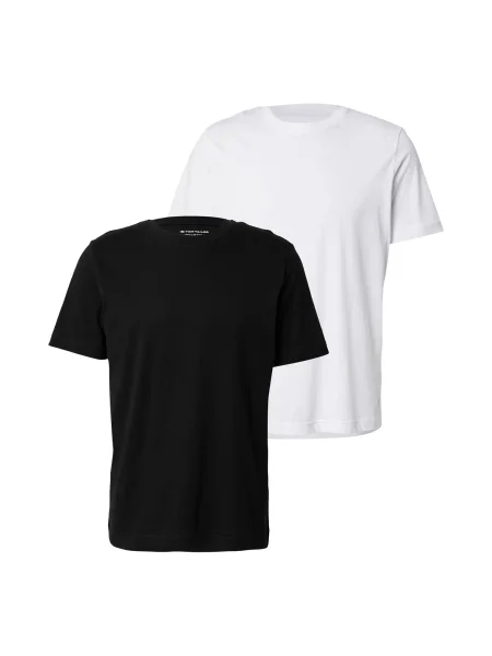 TOM TAILOR Tricou negru alb