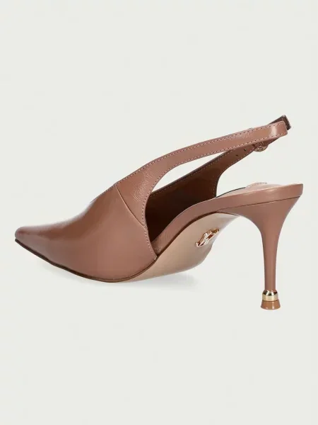 Bőr tűsarkú félcipő Steve Madden barna