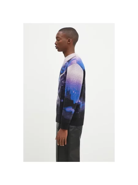 Aries sweter wełniany Pegasus Knit fioletowy