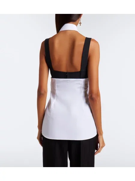 Top Dolce&gabbana din poplin alb