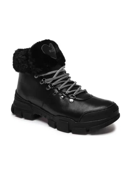 Botine Love Moschino din piele negru