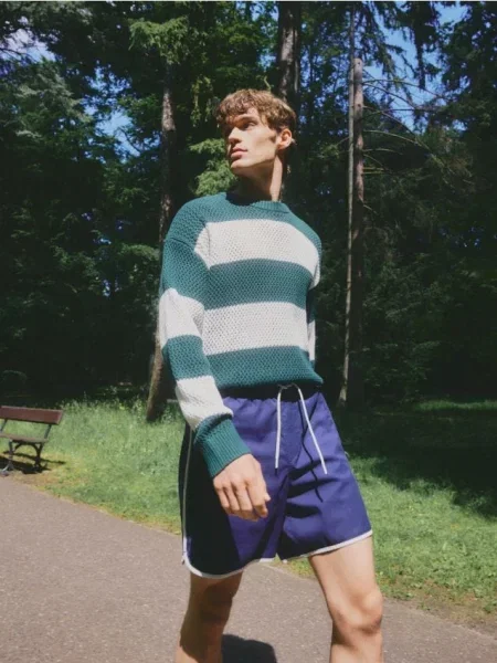 Reserved Szorty z lyocellem granatowy