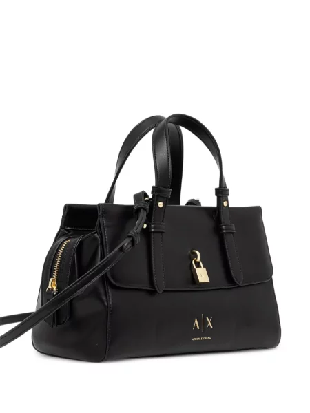 Geantă Armani Exchange cu imagine negru