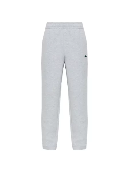 Pantaloni Lacoste cu autograf gri