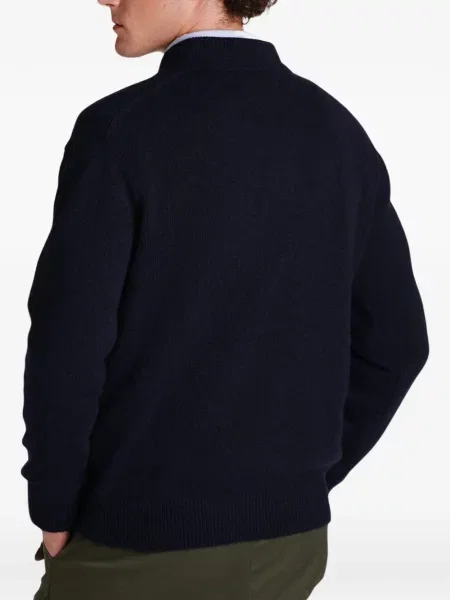 Gulerat tricou polo Baracuta cu model argyle albastru