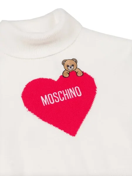Sweter dziecięcy Moschino biały