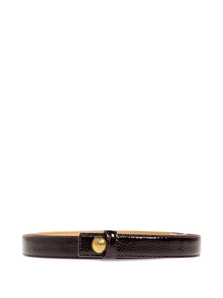 Cu centură curea By Malene Birger din piele skinny fit maro