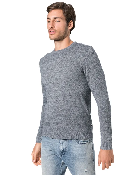 JACK & JONES Sveter melírovaná sivá
