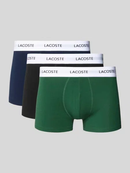 Bokserki Lacoste 3 pary black/green/navy blue zielone