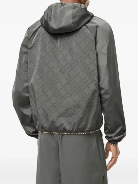 Geacă Burberry cu glugă gri