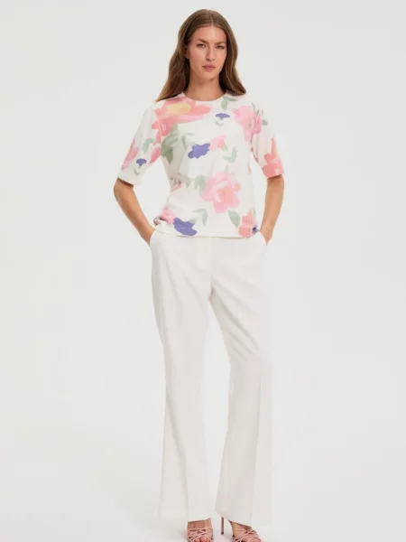 Pantaloni Marisse alb