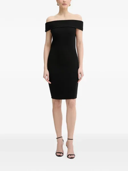 Rochie mini Armani Exchange cu autograf negru