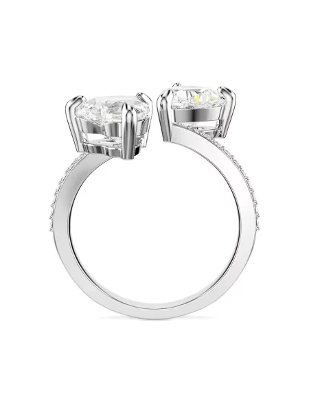Inel Swarovski de cristal argintiu