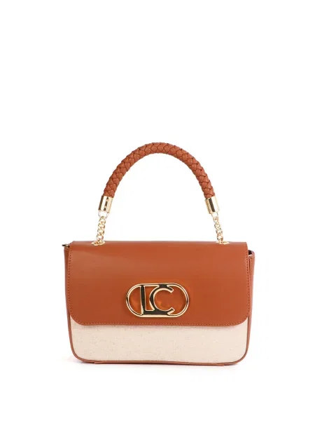 Lola Casademunt Ručna torbica svijetlobež / kestenjasto smeđa