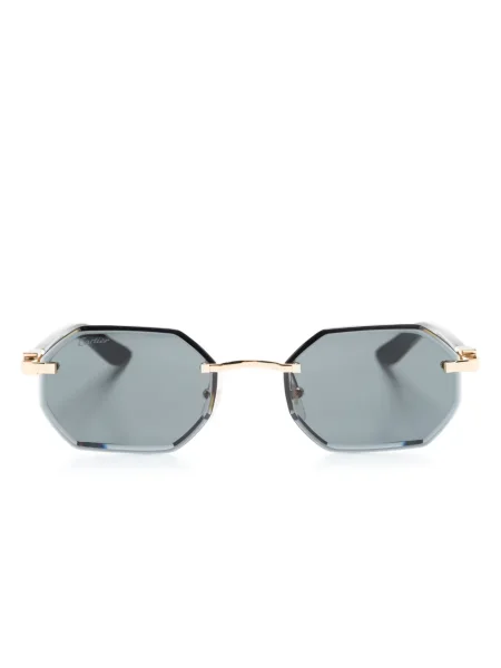 Ochelari de soare Cartier Eyewear cu imprimeu geometric gri