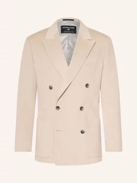 Strellson Oblekové Sako Ashton Slim Fit Z Manšestru natural
