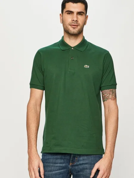 Lacoste Тениска с яка зелено